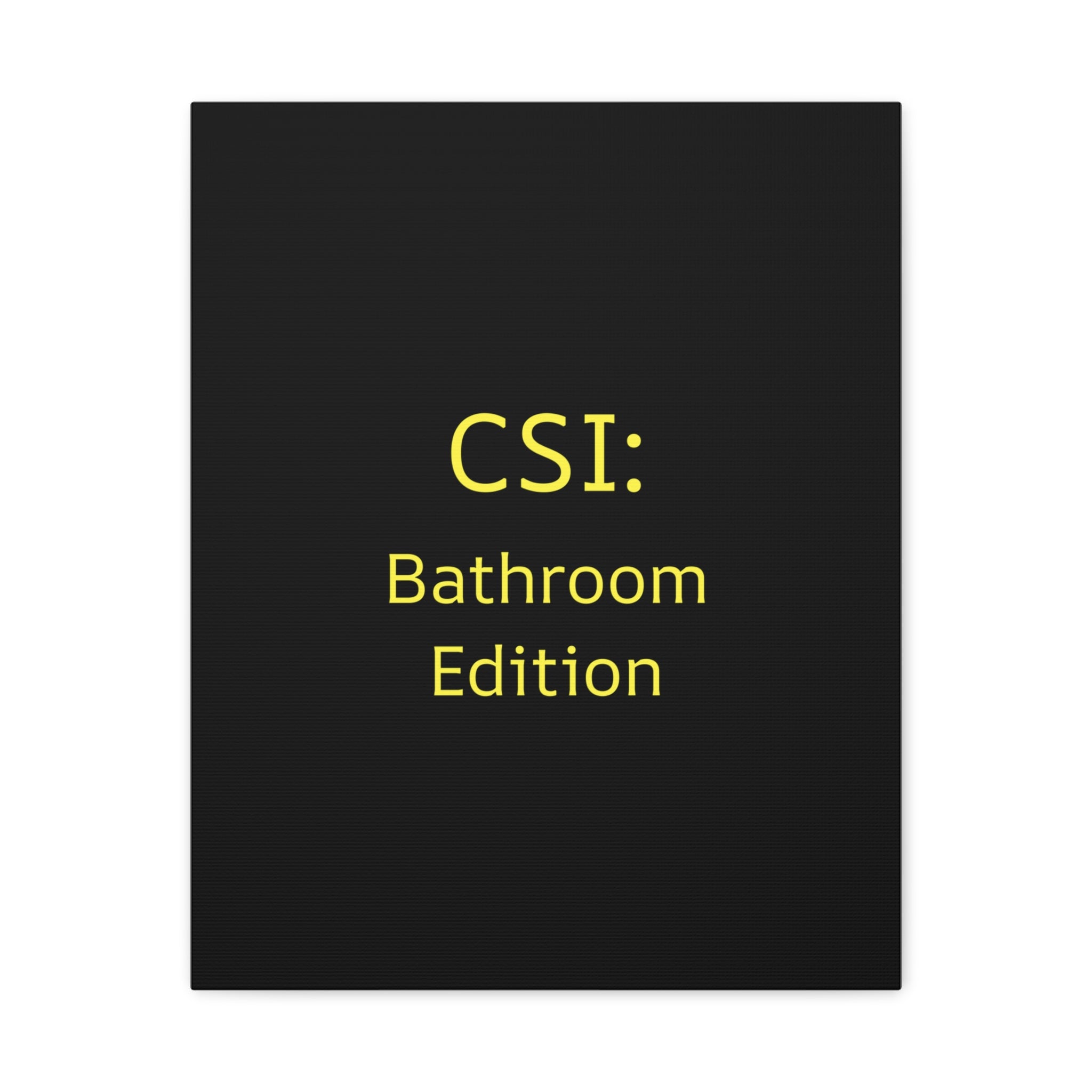 CSI: Bathroom Edition