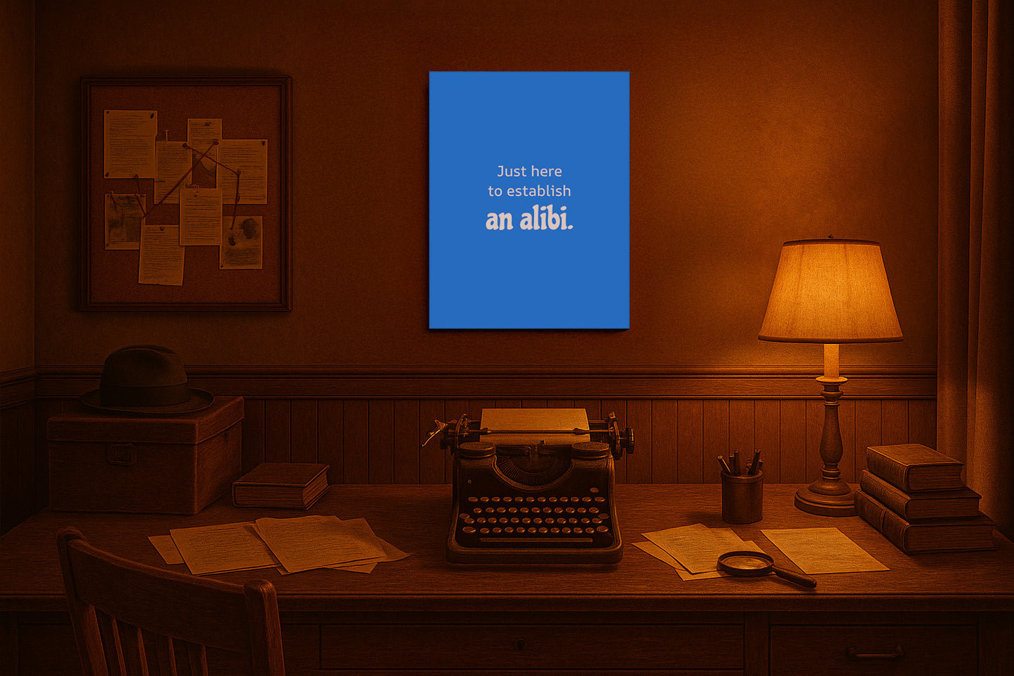 Just here to establish an alibi.