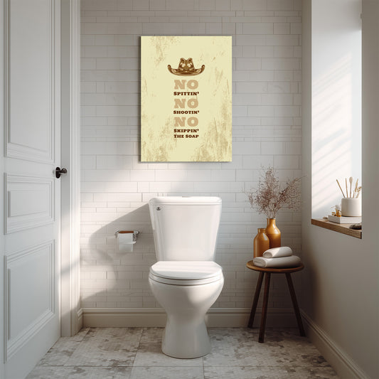 No Spittin' No Shootin' No Skippin' the soap